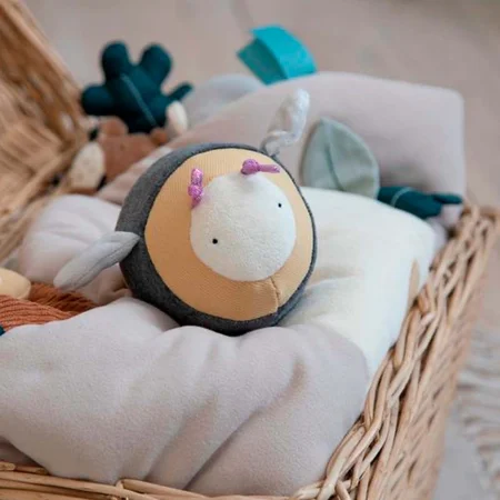 Sebra Stofbold med klokke, bien Billy