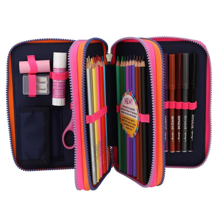 Dreifach-Federtasche, night light, Topmodel 