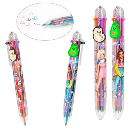 TOPModel Kuglepen m/6 farver