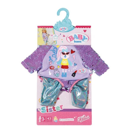 BABY Born paillet shorts og trøje, 43 cm