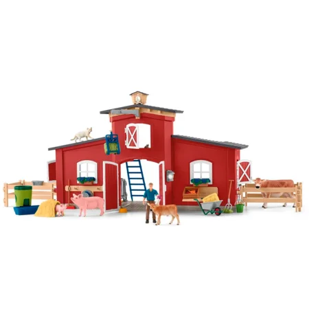 Schleich rød bondegård