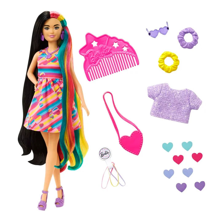 Barbie Totally Hair, kjole m. hjerter