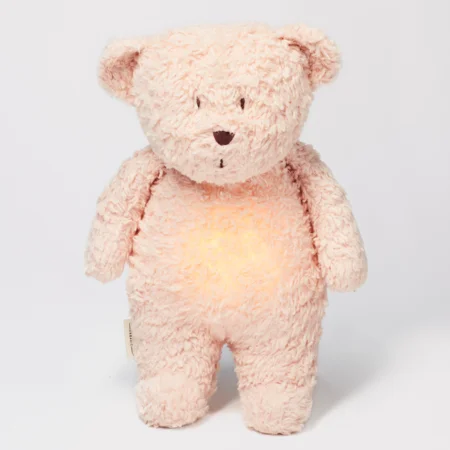 Moonie organic humming bjørn med lampe, rose