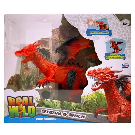 REAL WILD, Drage med røg og bevægende vinger, rød