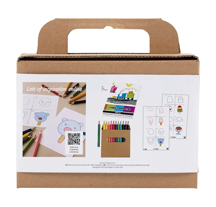 Mini DIY kit tegning, søde sager