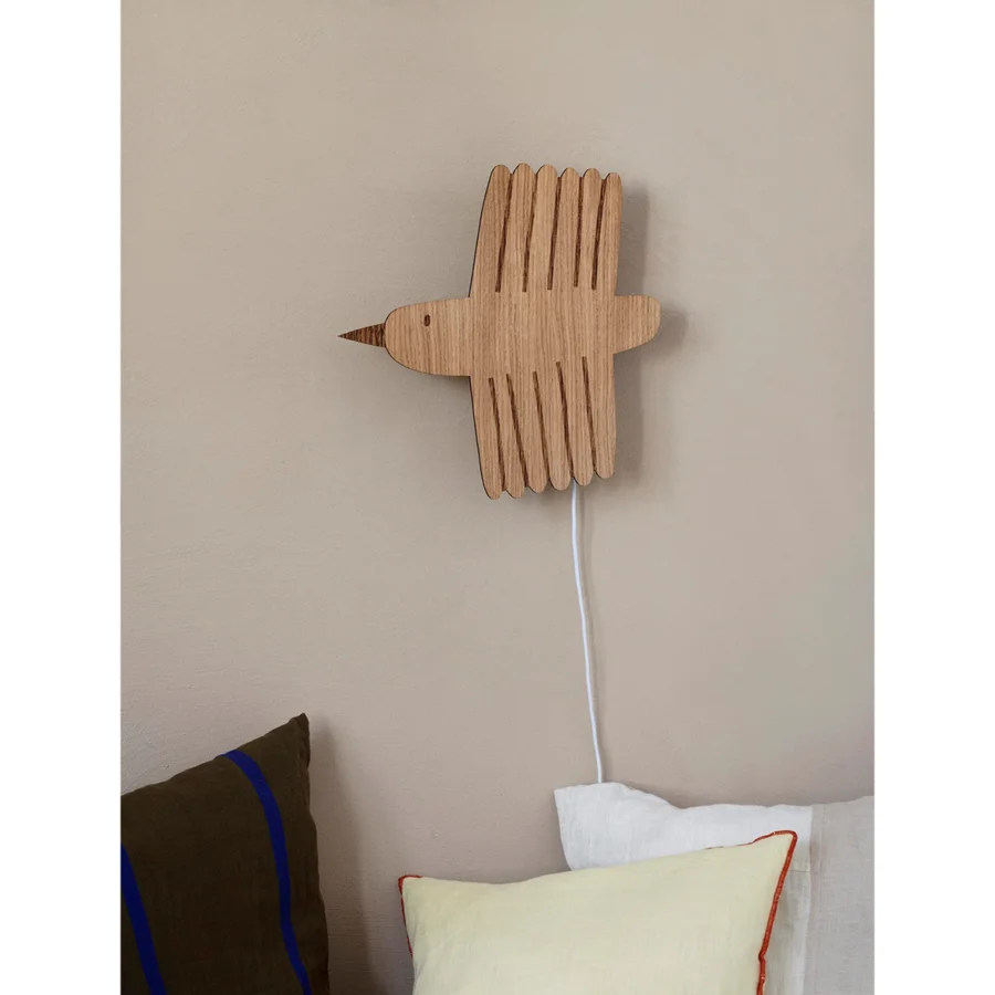 Ferm Living Bird Lamp, Oiled oak