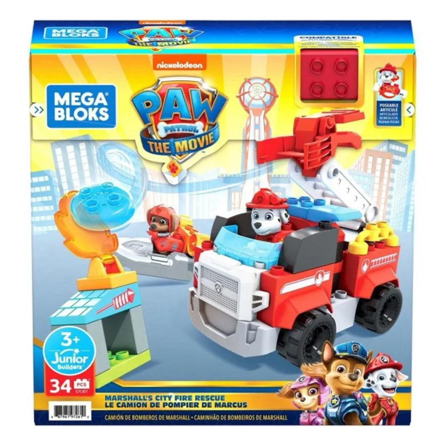 MEGA BLOCKS, Paw Patrol - Marshall og brandbil