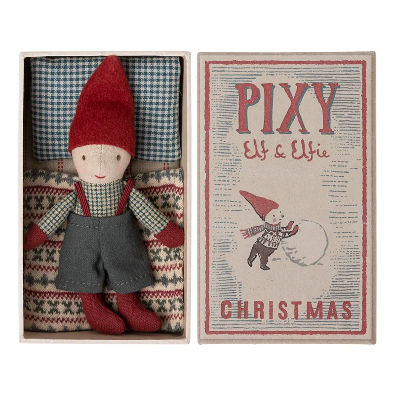 Maileg nisse Elf i tændstikæske