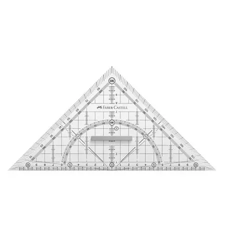 Faber-Castell grip tegnetrekant, 22 cm