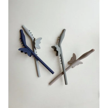 Konges Sløjd 4-pak silikone sugerør, dragon forest mix