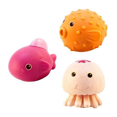 Badedyr af hvedestrå, 3 stk, pink mix