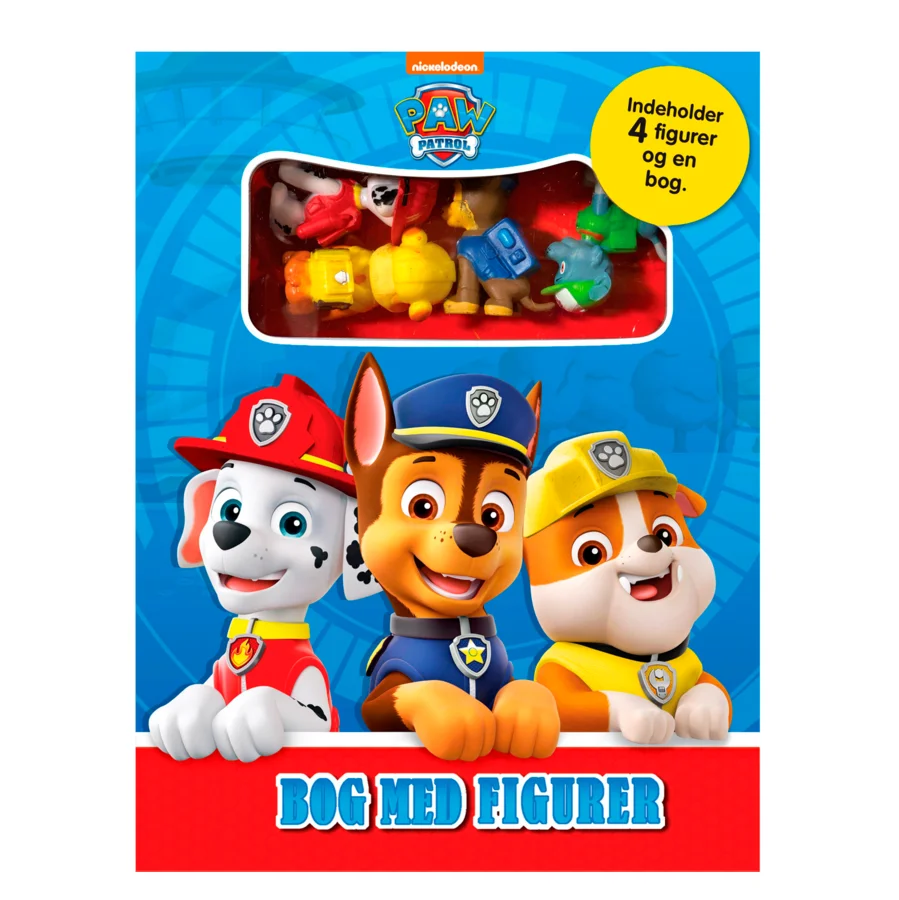 Paw Patrol - Bog med figurer (4 figurer og papbog)