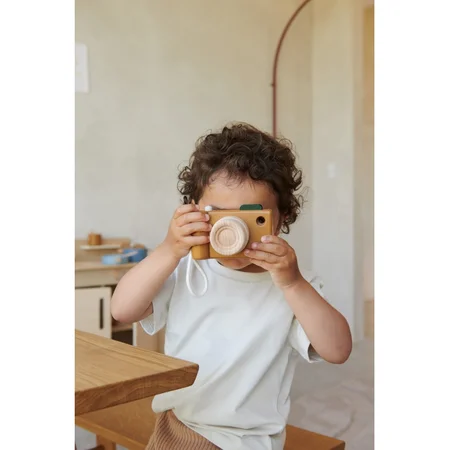 Liewood kamera i træ, Golden Caramel multi