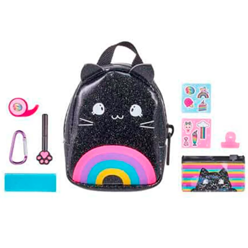 Real Littles Mini Rucksack, schwarz