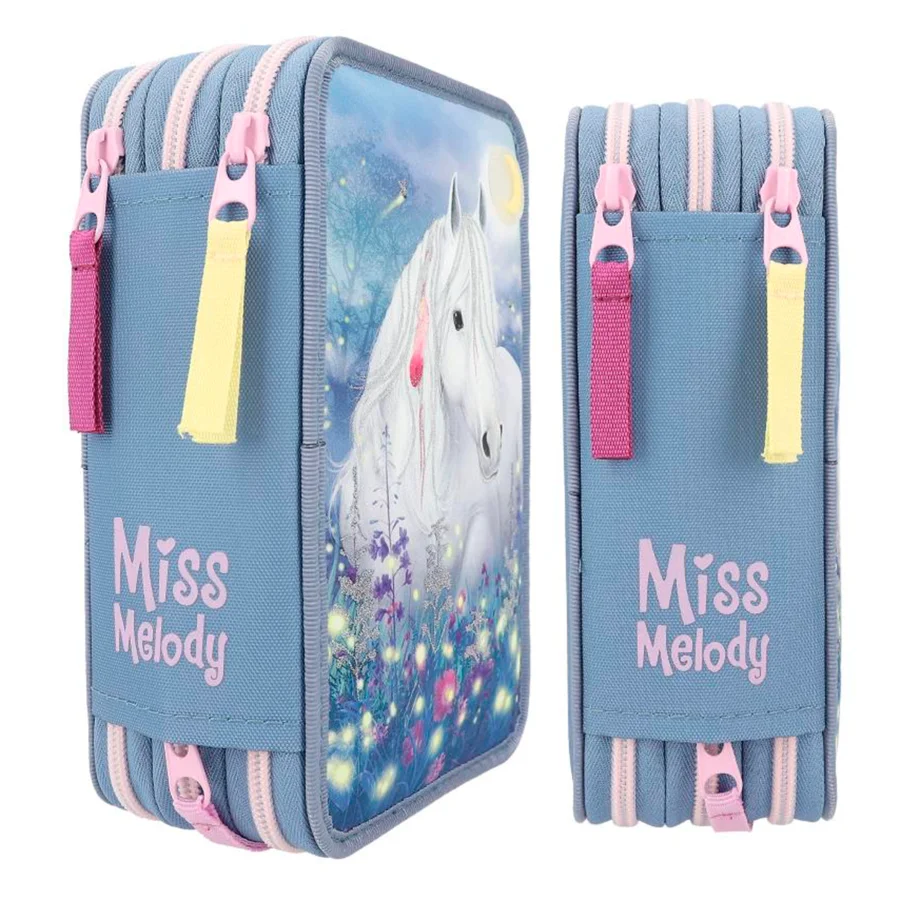 Miss Melody Trippel penalhus m/LED, ildfluer