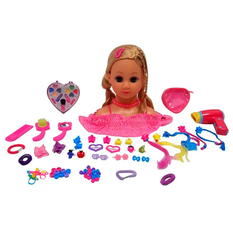 Sminke- og Frisørhoved, lyst hår