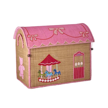 Rice Opbevaringskurv, Pink Fun Fair - Mellem