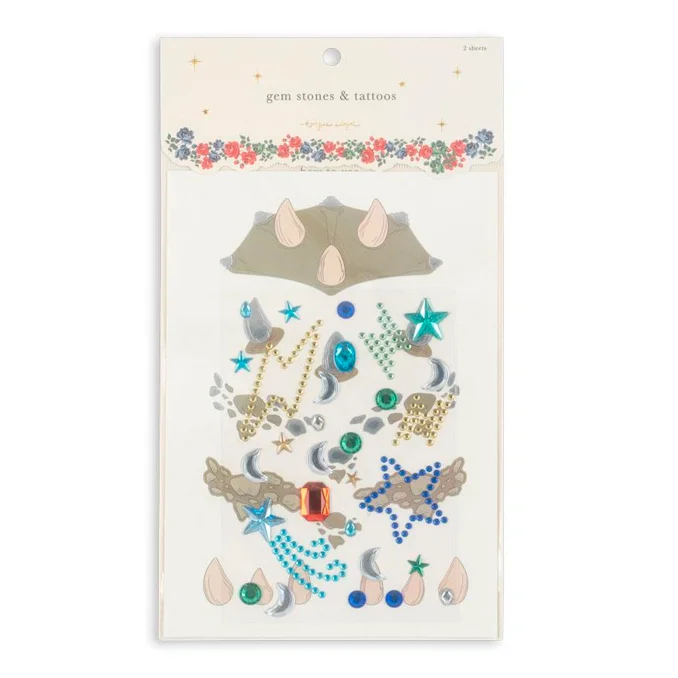 Konges Sløjd Edelsteine und tattoos zum Aufkleben, dino mix