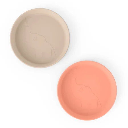 Done by Deer 2-pak Kiddish tallerkner, Elphee - sand/koral