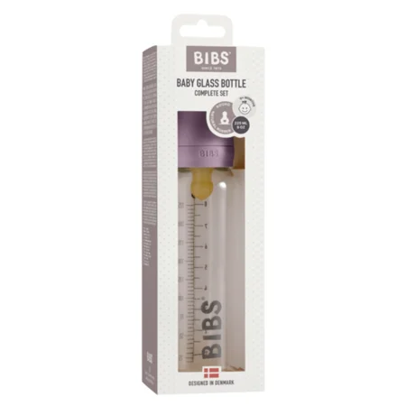 BIBS Sutteflaske 225 ml, complete set - mauve