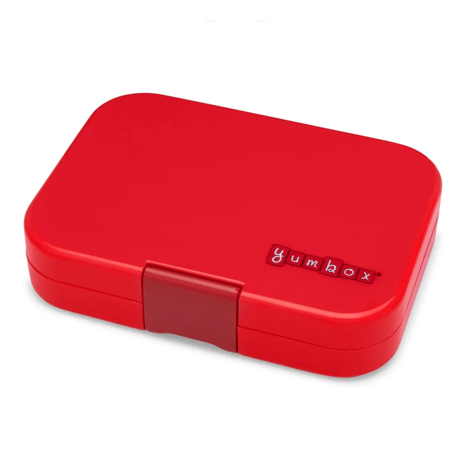 Yumbox Original madkasse m 6 rum, Wow red-funny monsters tray