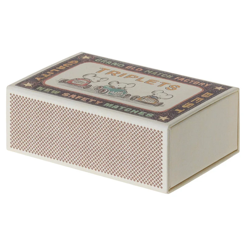 Maileg baby trillingemus i æske