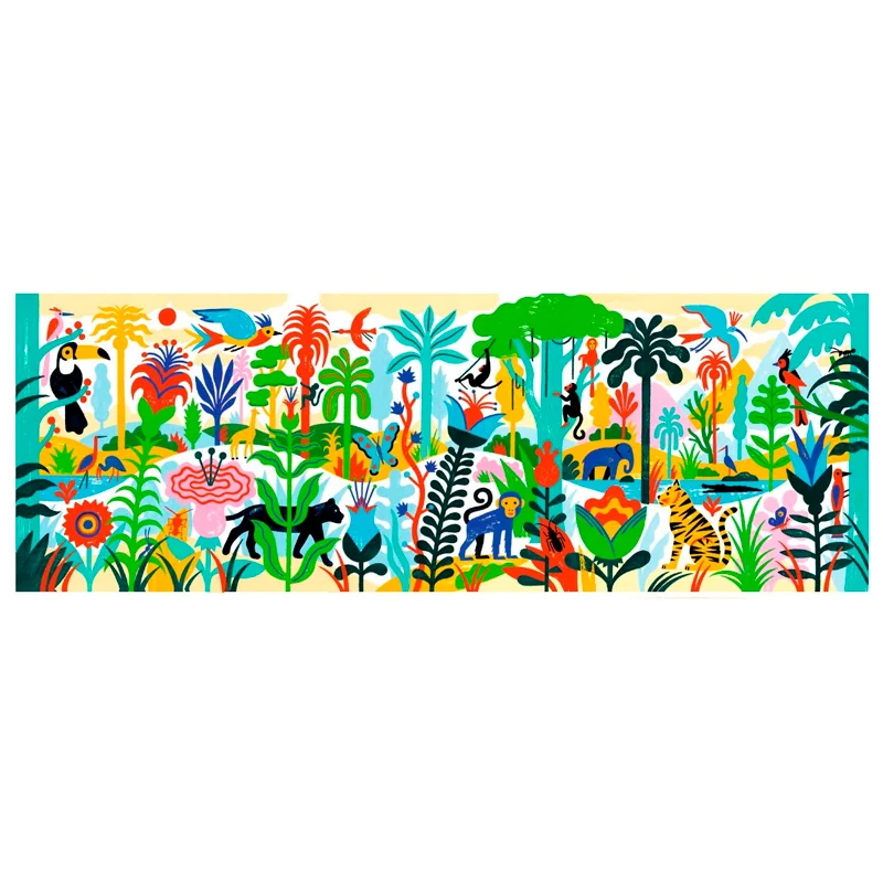 Djeco galleripuslespil jungle, 100 brikker