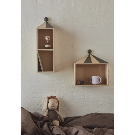 OYOY cirkus hylde m. 2 rum