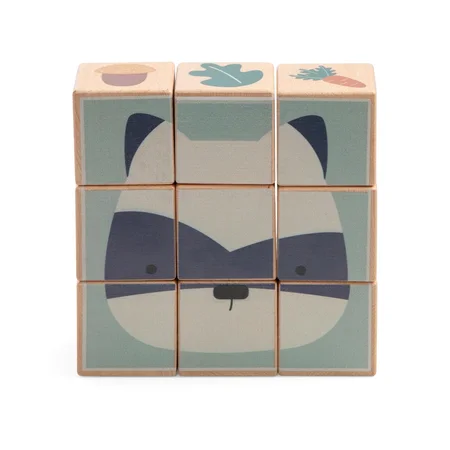 Sebra klodspuslespil i træ