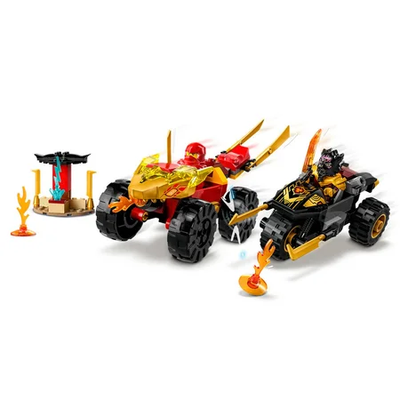 LEGO® NINJAGO Kai og Ras' bil- og motorcykelkamp