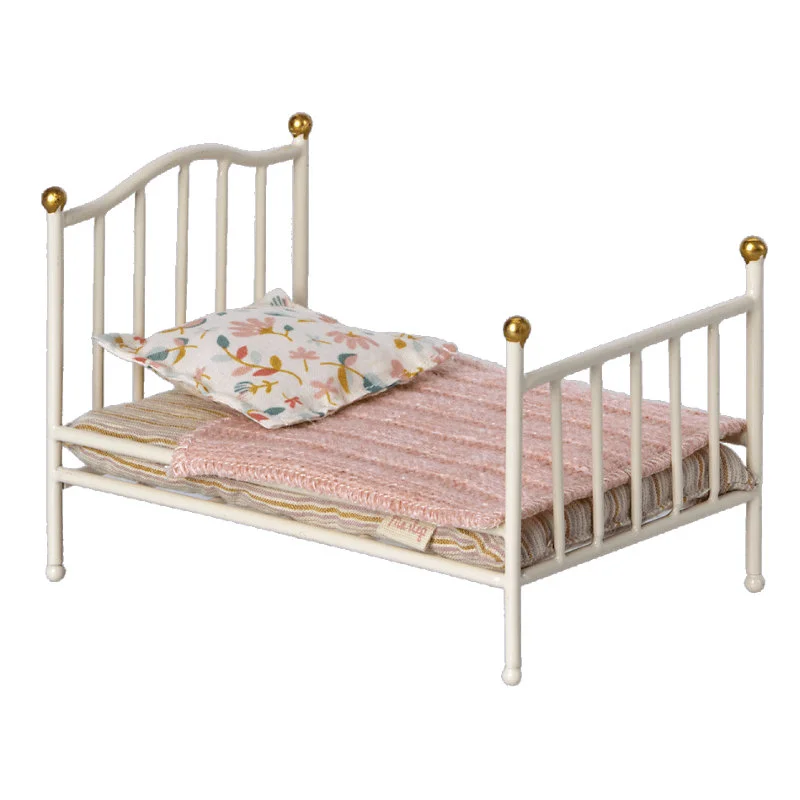 Maileg vintage seng til mus, off-white