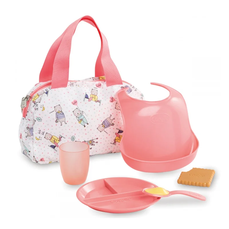 Corolle dukketilbehør, mon grand taske med spisetilbehør