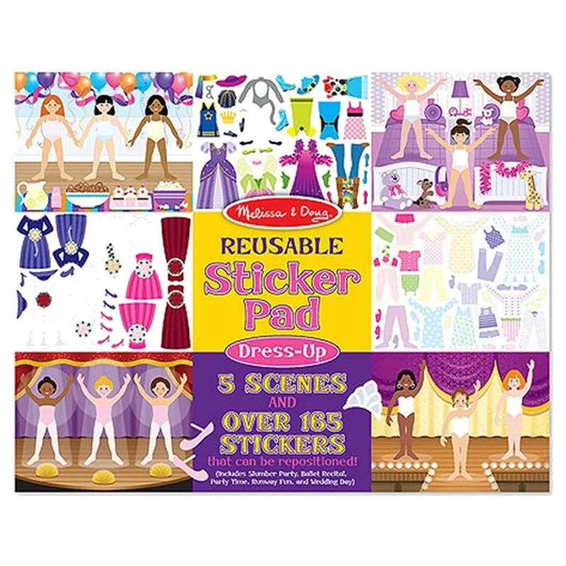 Melissa and Doug aktivitetssæt med vinylmærker, Påklædning