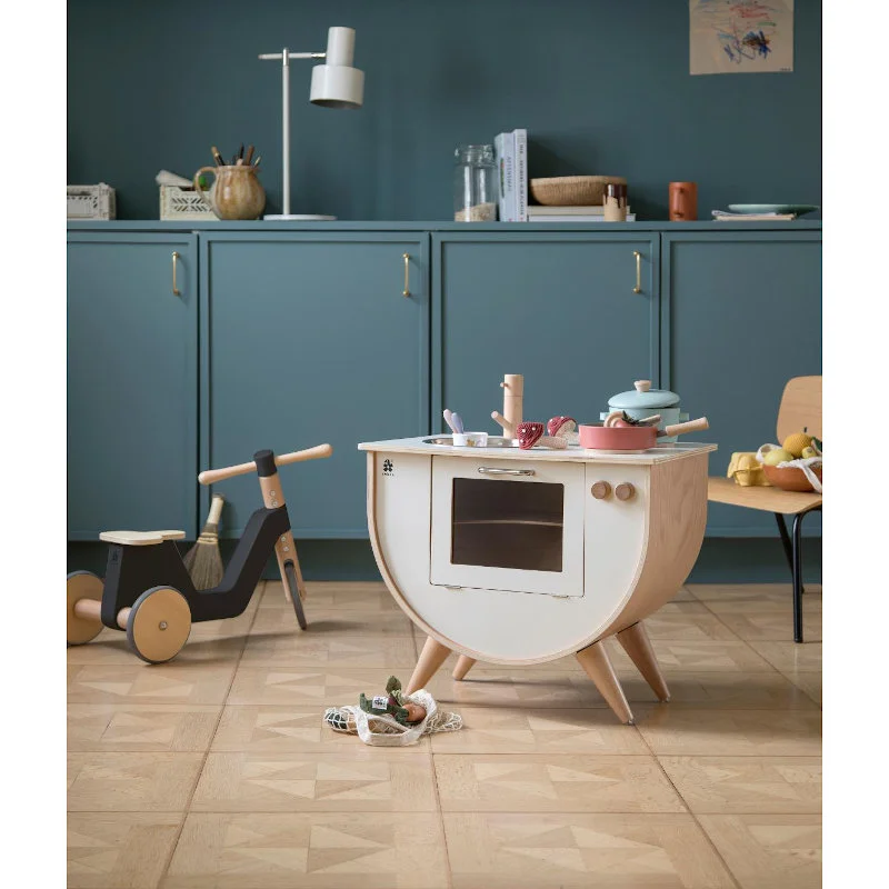 Sebra legekøkken, classic white og træ