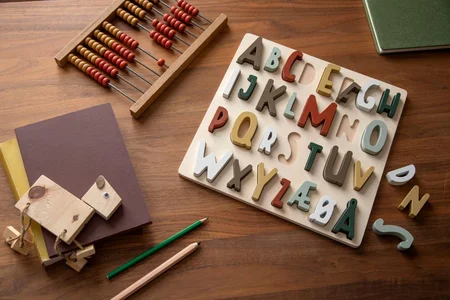 Sebra ABC puslespil i træ