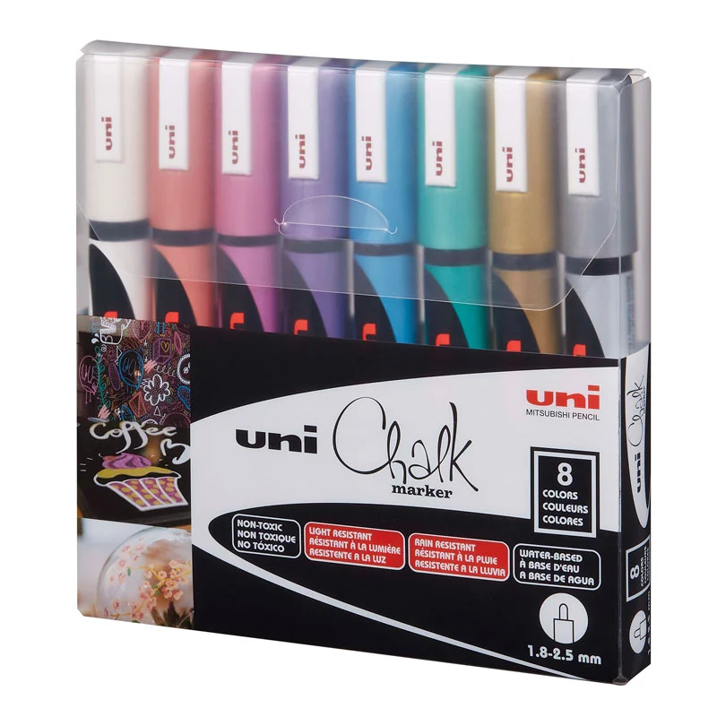 Chalk Marker PWE-5M, 8 stk metal