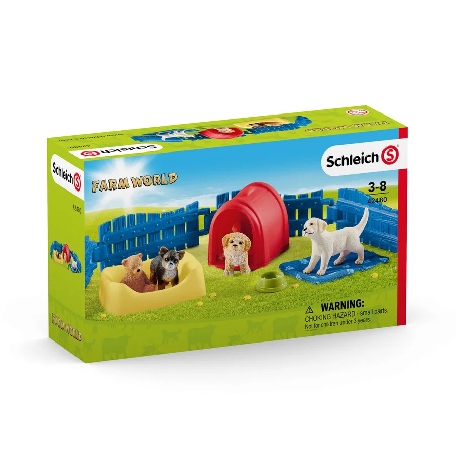 Schleich dyr, løbegård til hvalpe