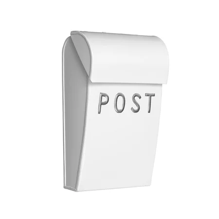 Bruka Design postkasse, micro - hvid