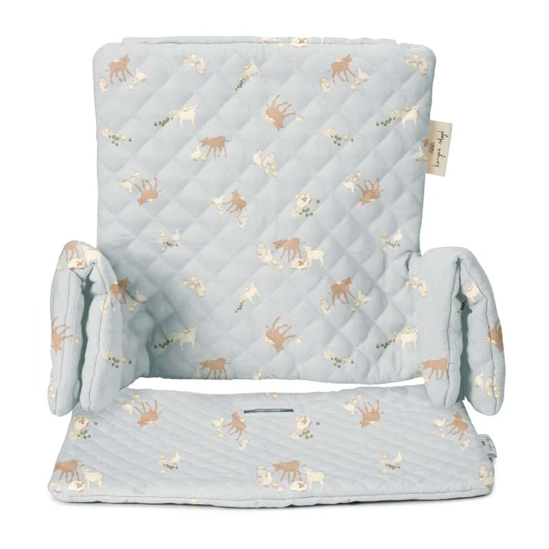 Konges Sløjd hynde til højstol, farm blue