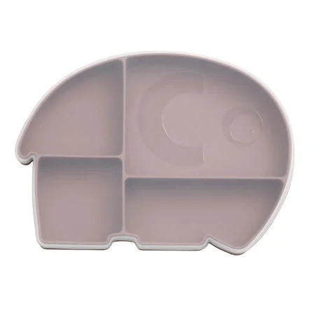 Sebra silikone tallerken m/låg, Fanto - rustic plum