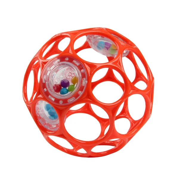 OBALL mit Rassel, rot