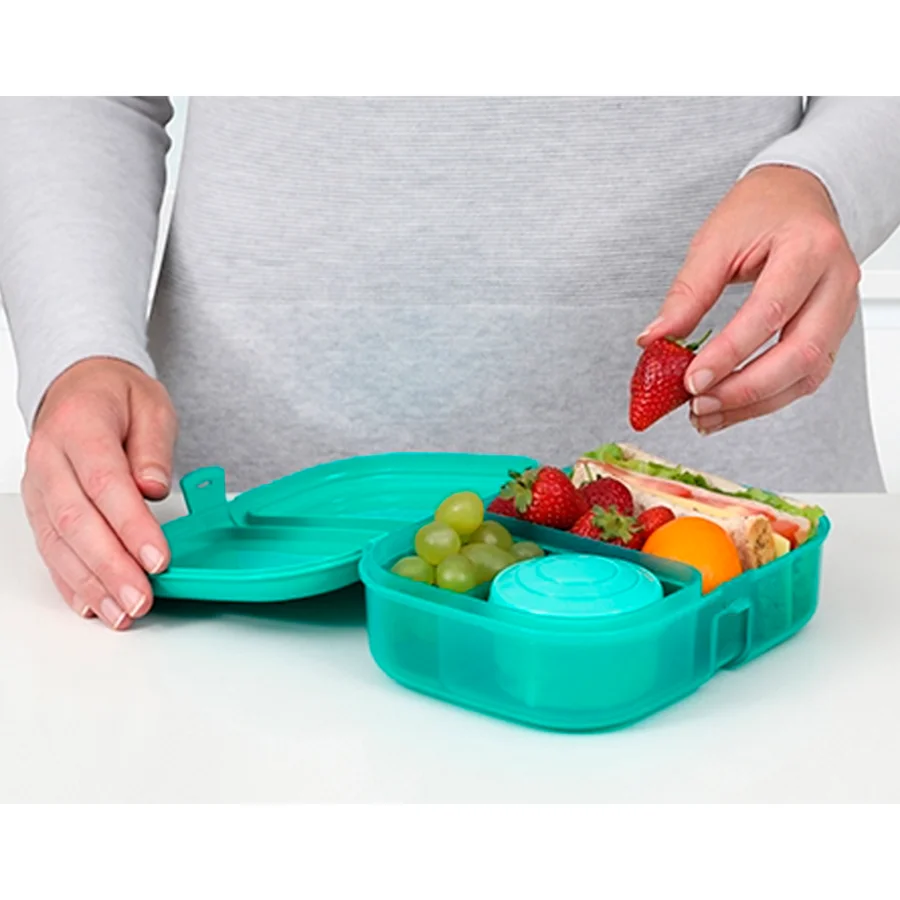 Sistema opdelt madkasse inkl. bæger, Ocean Green