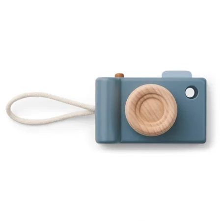 Liewood kamera i træ, Whale Blue multi