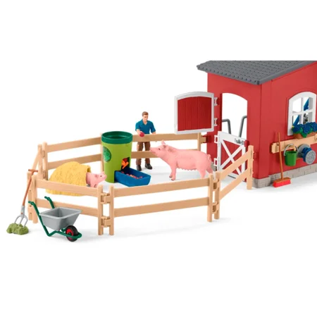 Schleich rød bondegård