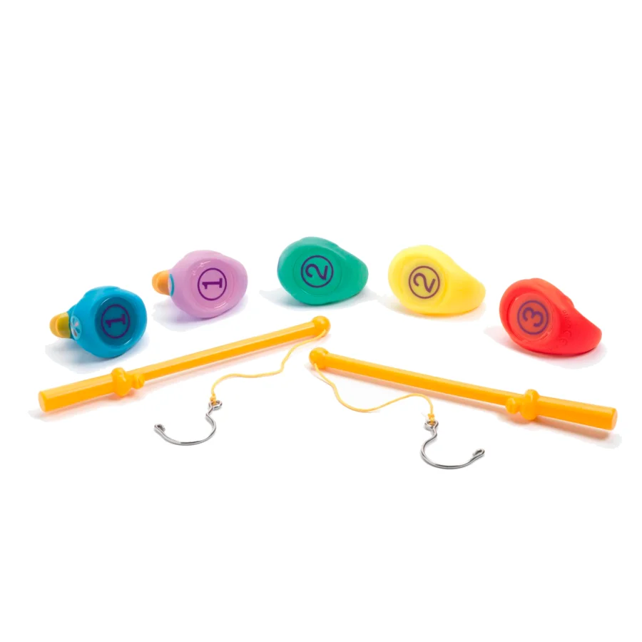 Djeco Badeænder med Fiskestænger, Regnbue