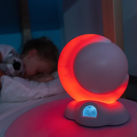 Kidymoon natlampe m.stå-op visning