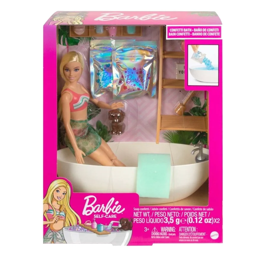Barbie badekar med konfettisæbe
