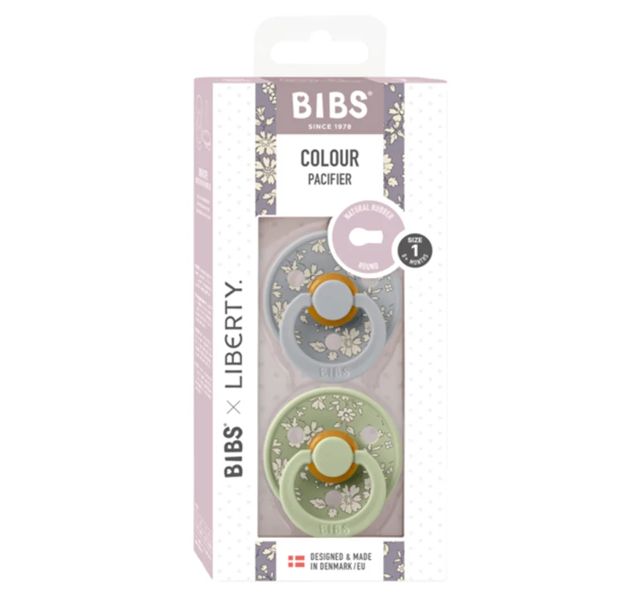 BIBS 2 pk Liberty sut, str 1 capel / sage mix