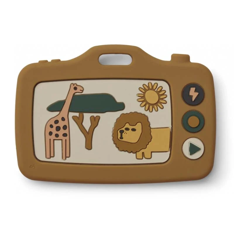 Liewood kamera bidelegetøj, Safari/golden caramel