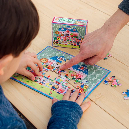 eeBoo Miniature Puslespil med 36 Brikkerk, Yumis, Asst.